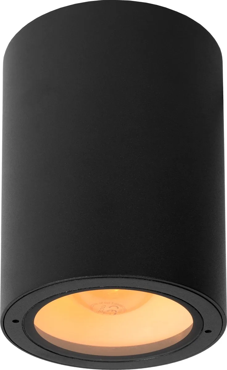 VOLANTIS - Plafondspot (Plafondlamp) Binnen/Buiten - Ø 10,8 cm - 1xE27 - IP54 de Lucide en Noir – photo produit