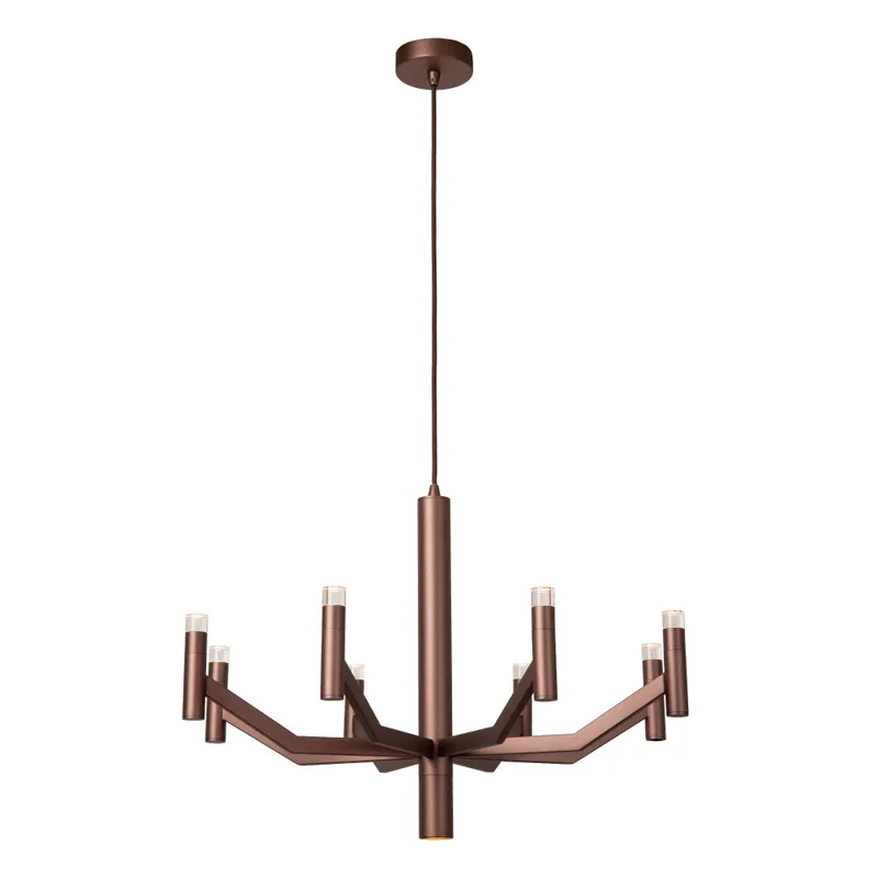 WELLINGTON - Hanglamp - Ø 60 cm - LED Dimb. - G9 - 2700K - Koffie - Vibes de Lucide – photo produit