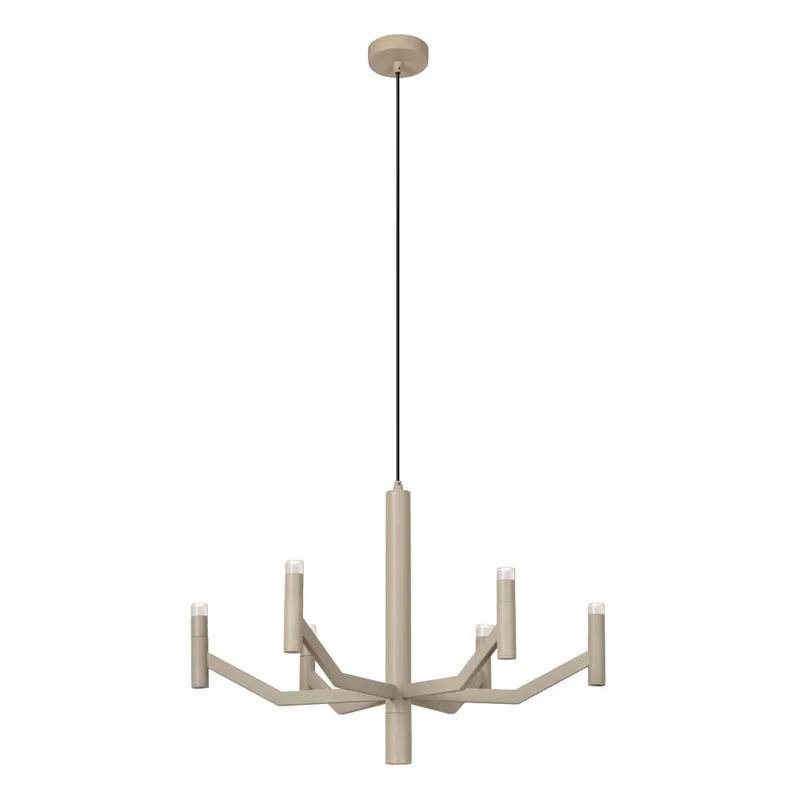 WELLINGTON - Hanglamp - Ø 60 cm - LED Dimb. - G9 - 2700K - Taupe - Vibes von Lucide – Produktfoto