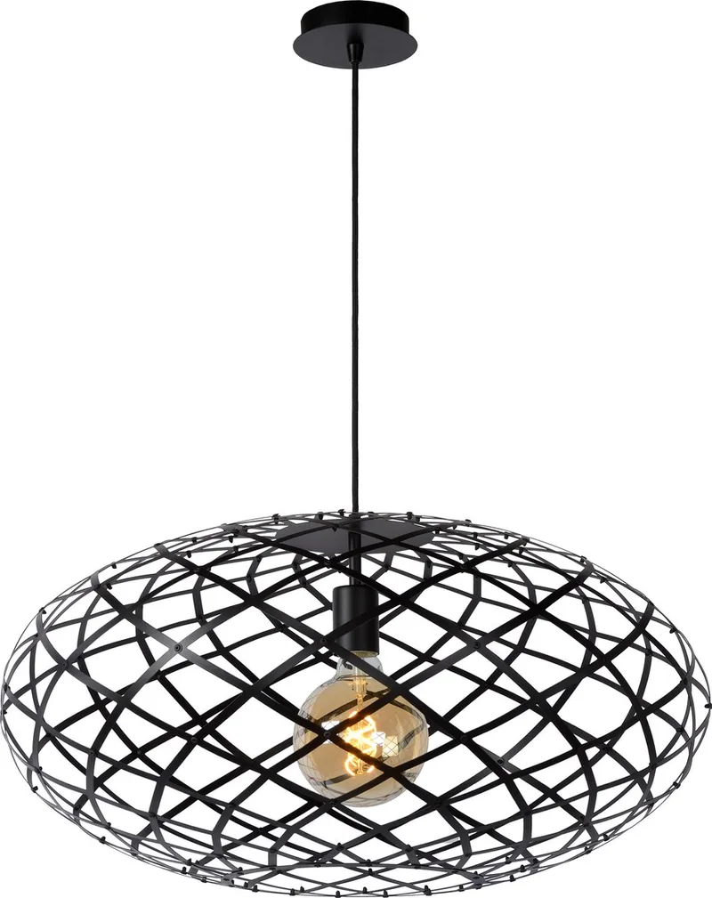 WOLFRAM - Hanglamp - Ø 65 cm - 1xE27 från Lucide i Svart – produktbild