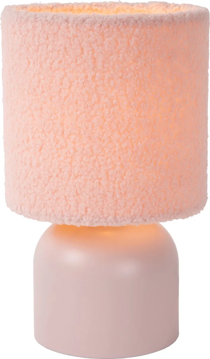 WOOLLY - Tafellamp - Ø 16 cm - 1xE14 - Japandi von Lucide in Rosa – Produktfoto