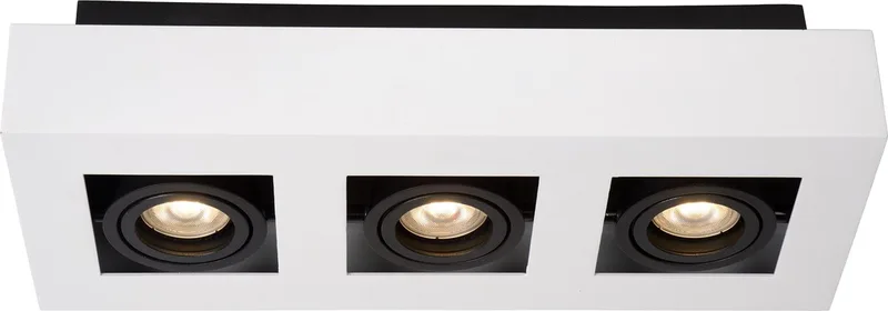 XIRAX - Plafondspot (Plafondlamp) - LED Dim to warm - GU10 (MR16) - 3x5W 2200K/3000K de Lucide en Blanc – photo produit