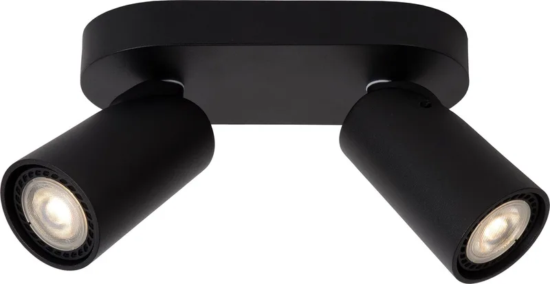 XYRUS - Plafondspot (Plafondlamp) - LED Dim to warm - GU10 - 2x5W 2200K/3000K fra Lucide i Sort – produktbillede