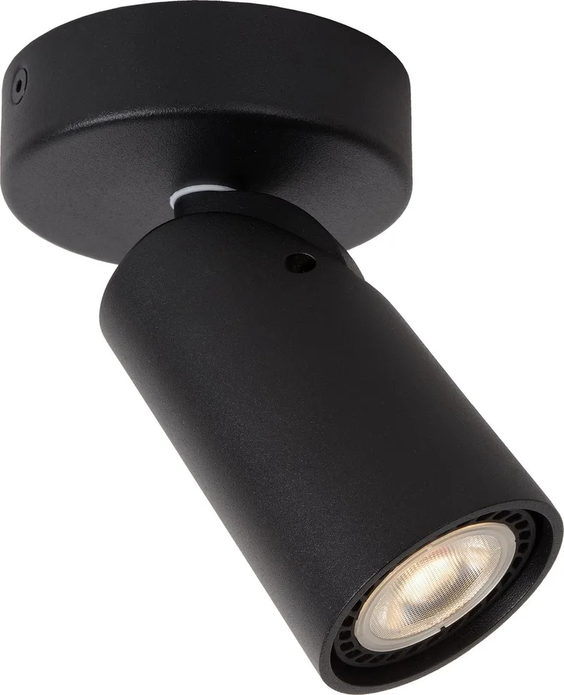 XYRUS - Plafondspot (Plafondlamp) - Ø 9 cm - LED Dim to warm - GU10 (MR16) - 1x5W 2200K/3000K von Lucide in Schwarz – Produktfoto