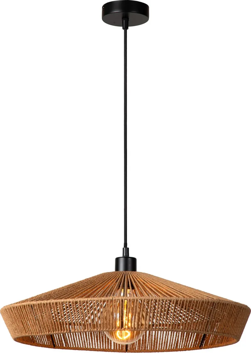 YUNKAI - Hanglamp - Ø 50 cm - 1xE27 - Japandi de Lucide en Naturel – photo produit