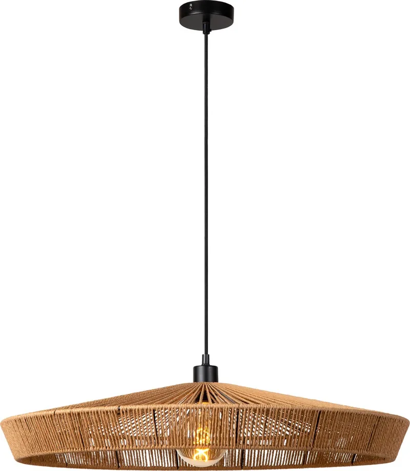 YUNKAI - Hanglamp - Ø 70 cm - 1xE27 - Japandi by Lucide in Natural – product photo