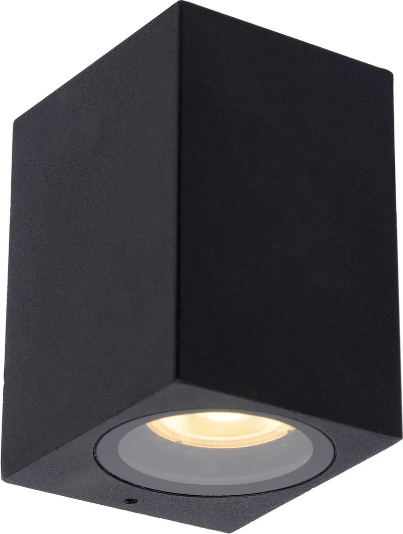 ZARO - Wandspot / Wandlamp Binnen/Buiten - 1xGU10 (MR16) - IP44 de Lucide en Noir – photo produit