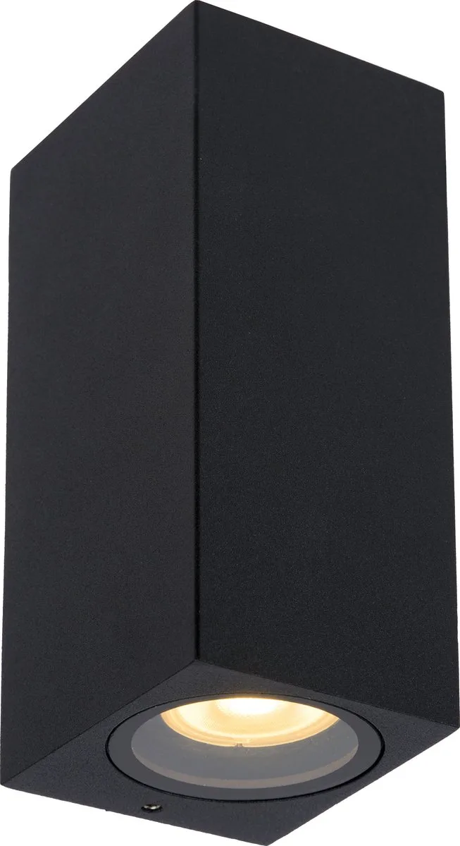 ZARO - Wandspot / Wandlamp Binnen/Buiten - 2xGU10 (MR16) - IP65 von Lucide in Schwarz – Produktfoto