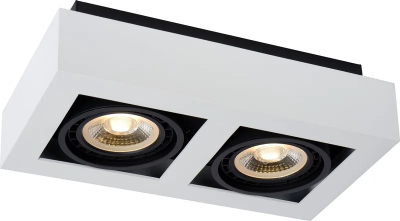 ZEFIX - Plafondspot - LED Dim to warm - GU10 (ES111) - 2x12W 2200K/3000K de Lucide en Blanc – photo produit