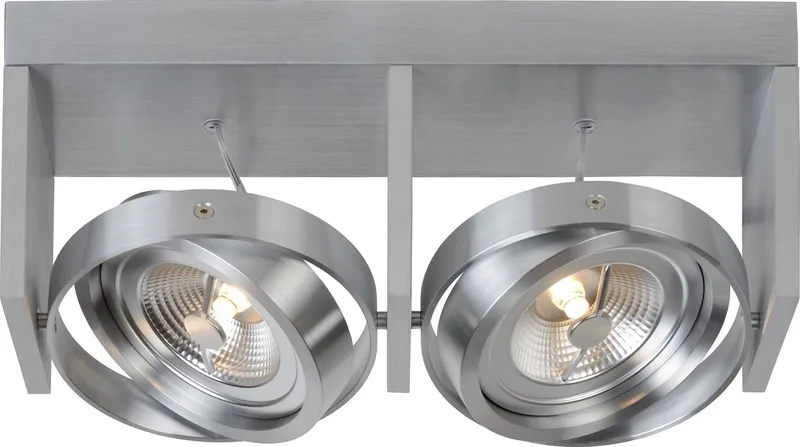 ZETT- LED - Plafondspot - LED Dimb. - G53 (AR111) - 2x12W 2700K fra Lucide i Mat chroom – produktbillede