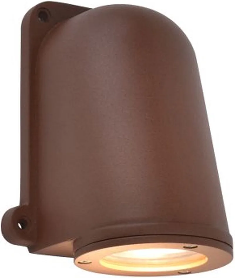 Ancor - Wandlamp voor buiten met GU10 fitting - Premium aluminium - IP54 extra weerbestendig - Mat roestkleur van Lutec in Mat bruin – productfoto