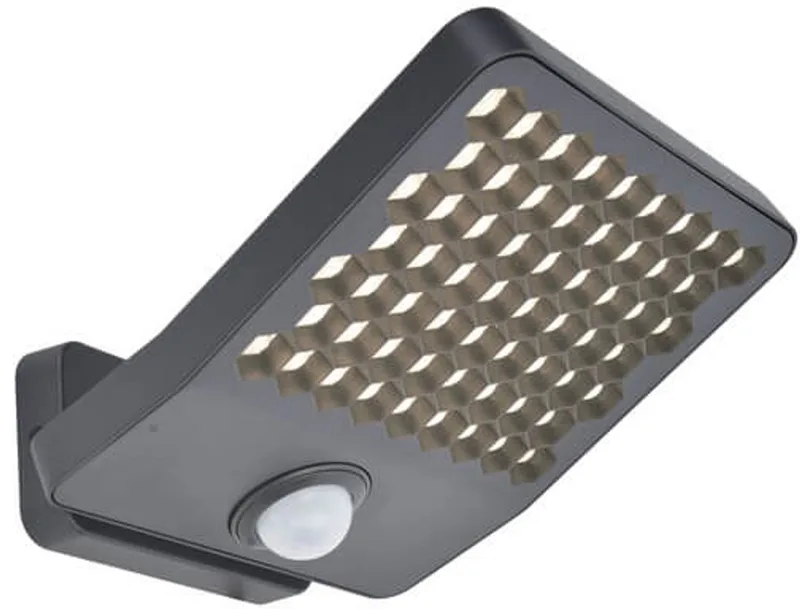 Atlantis - LED security wandlamp voor buiten - Anti-verblinding - PIR bewegingssensor - Premium aluminium - 3200Lm krachtig licht - 4000K helder wit licht - IP54 extra weerbestendig von Lutec in Dunkelgrau – Produktfoto