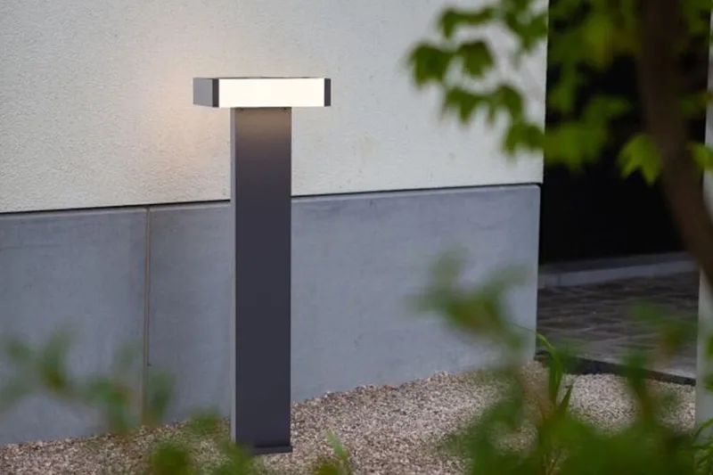 Conroy - Tweelichts LED sokkel voor buiten de Lutec en Gris foncé – photo produit