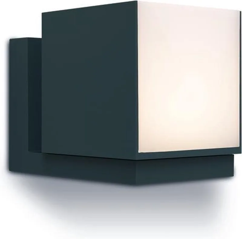 Cuba - LED wandlamp voor buiten - Draaibare lamp - Premium aluminium - 500Lm - 3000K warm licht - IP54 extra weerbestendig - Mat - 100 x 116 x 148 mm von Lutec in Schwarz – Produktfoto