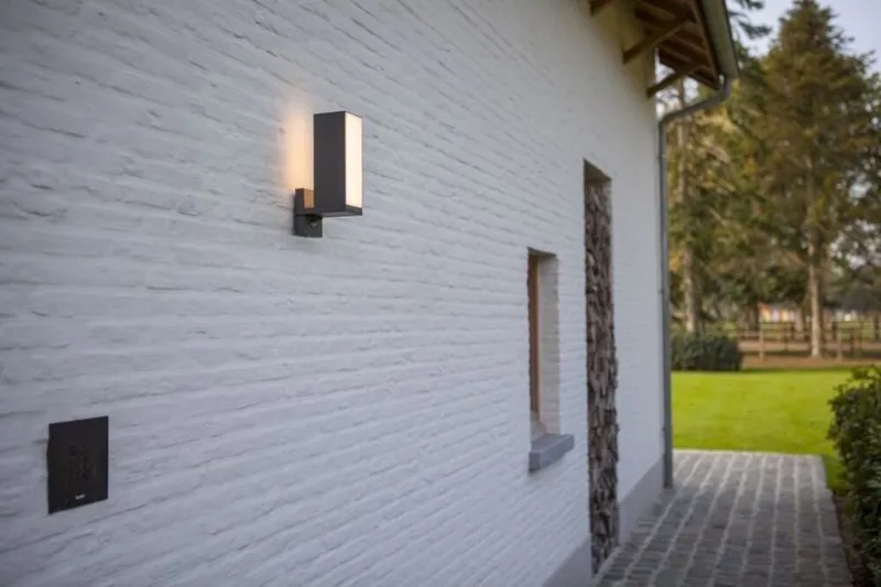 Cuba - LED Wandlamp voor buiten met sensor - Donkergrijs de Lutec en Donker grijs – photo produit