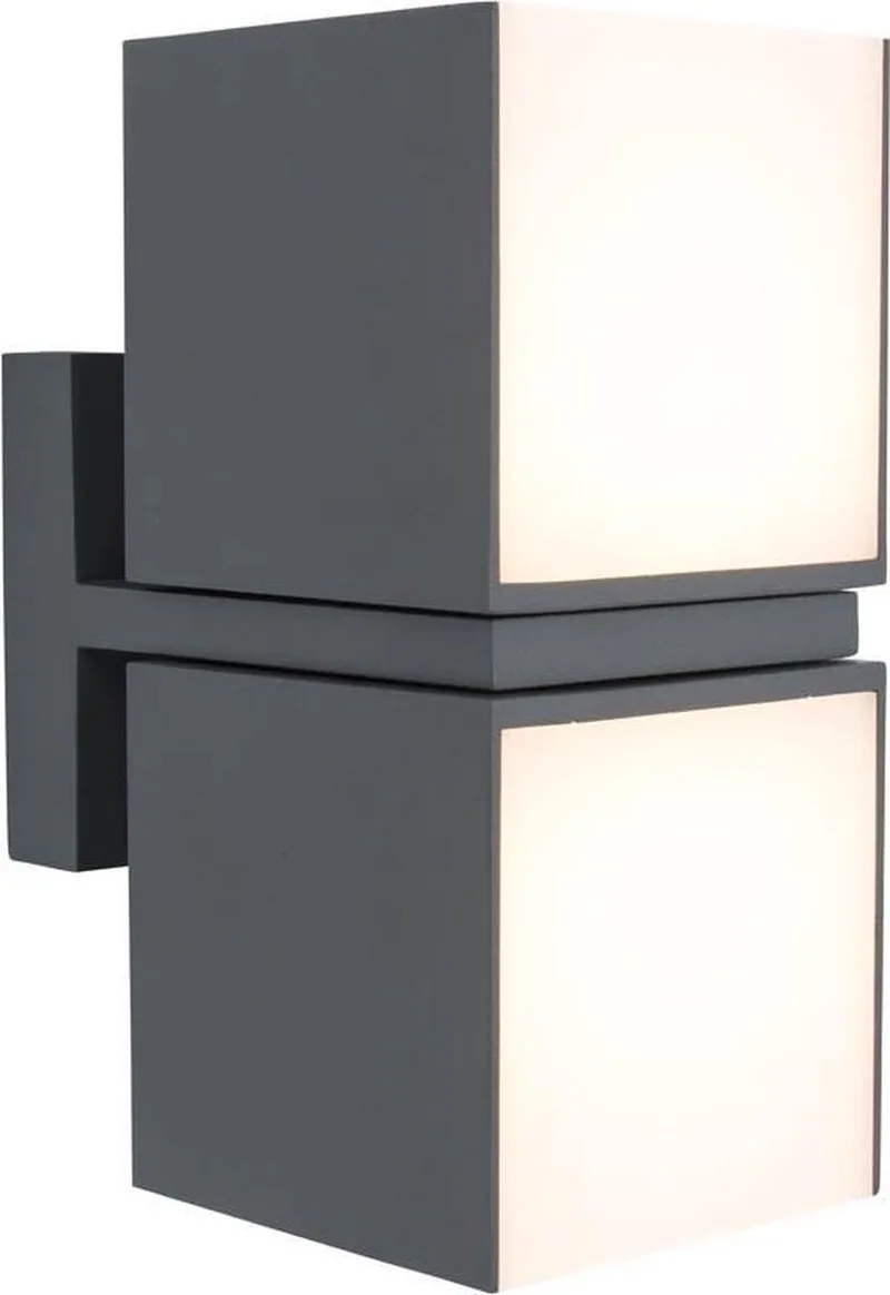 Cuba - Tweekoppige LED wandlamp voor buiten - Donkergrijs från Lutec i Mörkgrå – produktbild