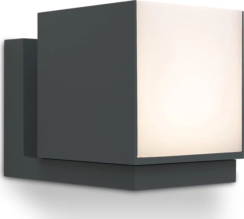 Cuba - Wandlamp voor buiten - 3000K - Aluminium armatuur de Lutec en Gris foncé – photo produit