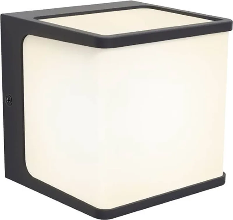 Doblo - Wandlamp voor buiten - LED - 3000K - Donkergrijs von Lutec in Grau – Produktfoto