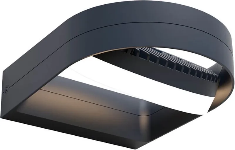 Fele - Wandlamp voor buiten - LED - Donkergrijs de Lutec en Gris – photo produit