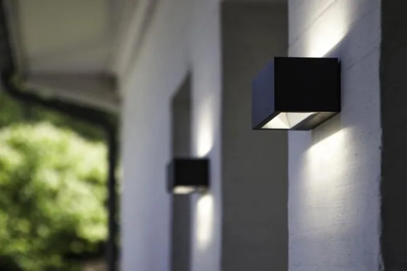 Gemini udendørs LED-væglampe 22cm 3.000 K antracit fra Lutec i Mørkegrå – produktbillede