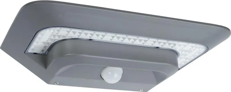 Ghost - Wandlamp met Zonnepaneel en Sensor från Lutec i Zilvergrijs – produktbild