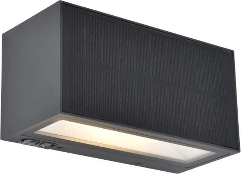 Inka Solar Hybrid wandlamp voor buiten - LED de Lutec en Gris foncé – photo produit