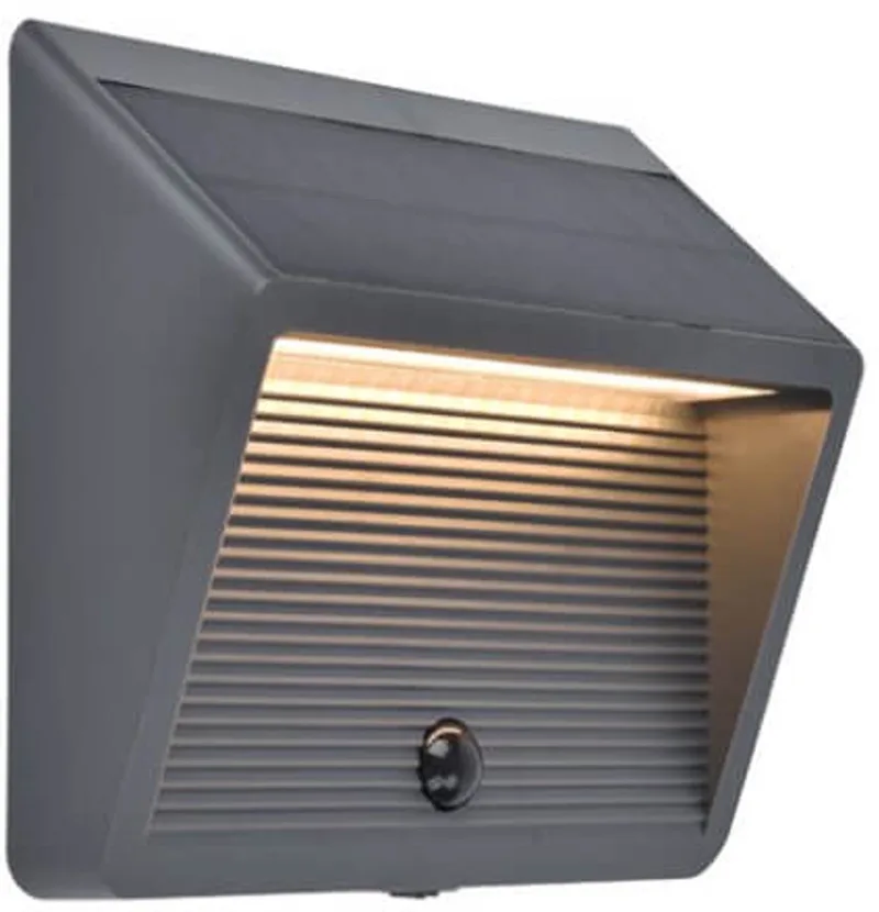 Linko Solar wandlamp met sensor - LED de Lutec en Gris foncé – photo produit
