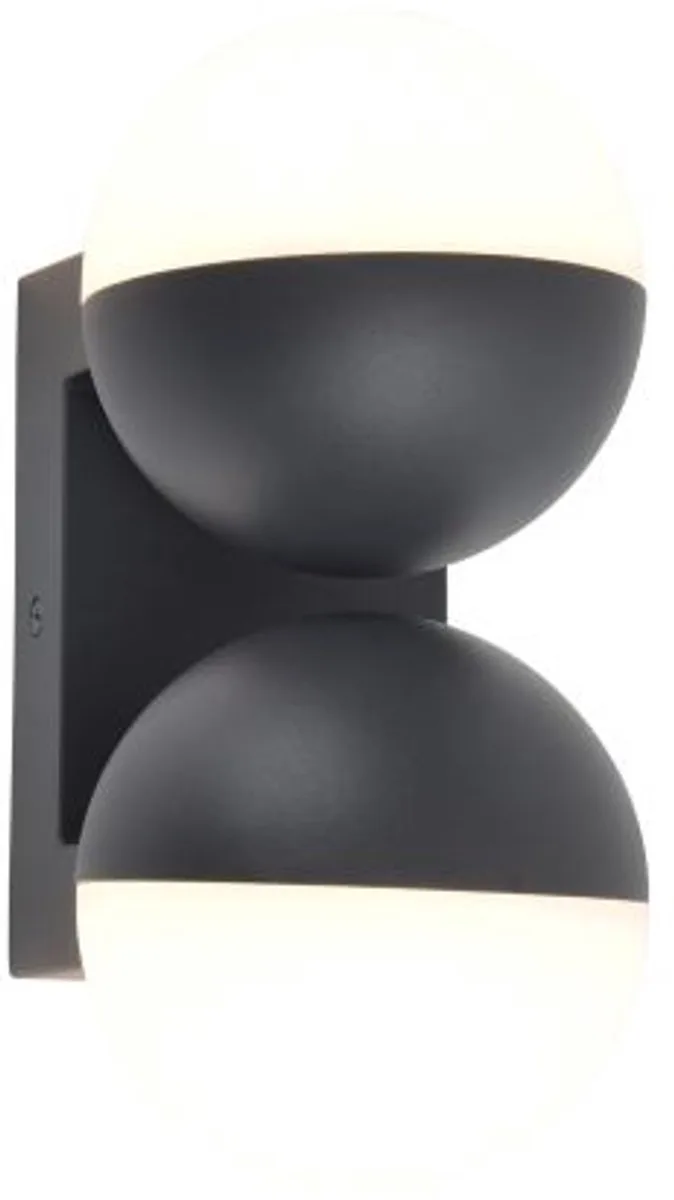 Looma - LED wandlamp voor buiten - 2 draaibare lampen - Premium aluminium - 1600Lm - 3000K warm licht - IP54 extra weerbestendig - Donkergrijs van Lutec in Antraciet – productfoto