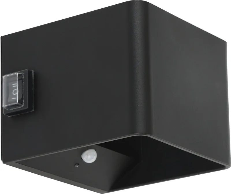 Noctis - LED wandlamp voor binnen of buiten - 2-pack - Up & Down - 80Lm - 3000K warm licht - IP44 weerbestendig - Zwart - Herlaadbare batterij by Lutec in Mat Zwart – product photo