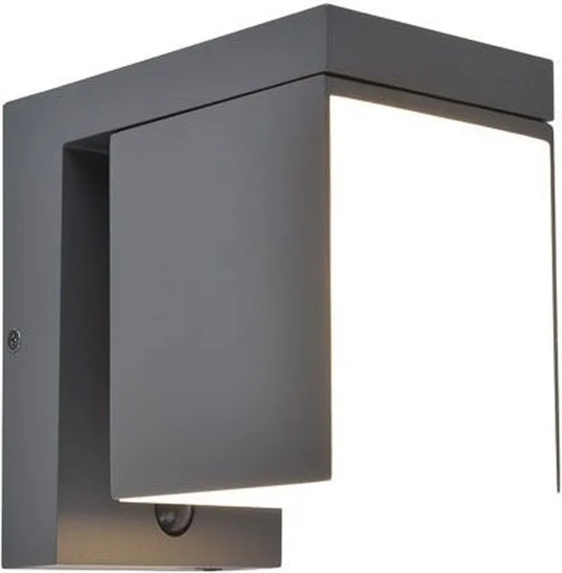 Prima Solar Hybrid wandlamp voor buiten - LED von Lutec in Dunkelgrau – Produktfoto