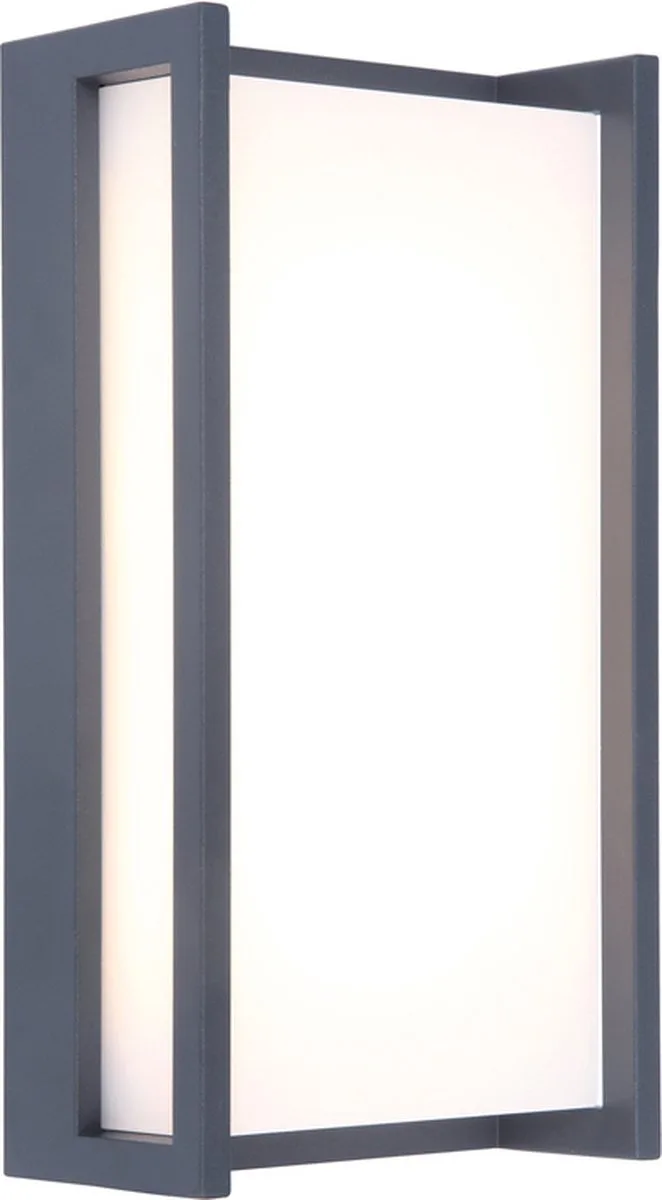 Qubo - LED wandlamp voor buiten - Premium aluminium - 1100Lm krachtig licht - 3000K warm licht - IP54 extra weerbestendig - Donkergrijs - 110 x 71 x 220 mm fra Lutec i Grå – produktbillede
