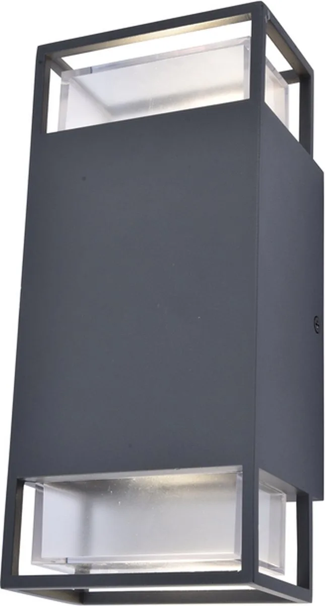 Ridge - Moderne Up & Down Wandlamp voor Buiten - GU10 - Aluminium från Lutec i Mörkgrå – produktbild