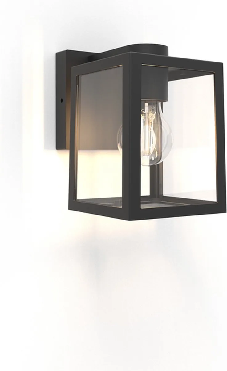 Shiva - Wandlamp voor buiten - E27 från Lutec i Svart – produktbild