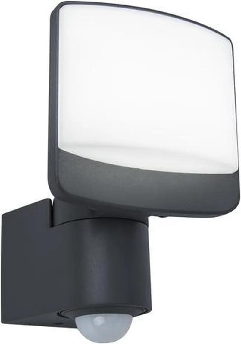 Sunshine - LED security wandlamp voor buiten - PIR bewegingssensor - Dag/nacht sensor - 800Lm - 5000K helder wit licht - Donkergrijs de Lutec en Gris – photo produit