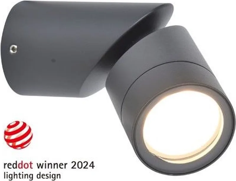 Tubon verstelbare wandlamp voor buiten - GU10 från Lutec i Mörkgrå – produktbild