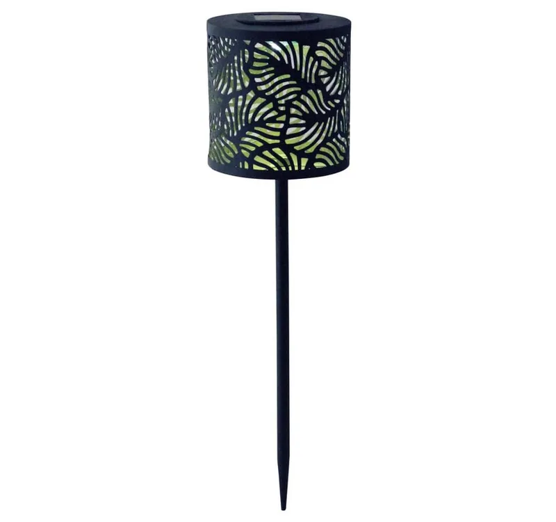 LED Gartenleuchte Luxform Forest LED Solar Steckleuchte Stableuchte, Soft de Luxform en Noir – photo produit