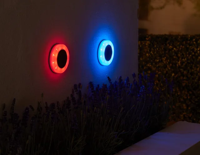 Solar deck lights multi color (3 sets of 2 pieces)