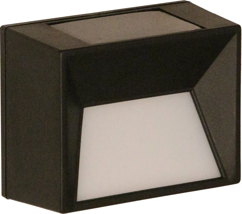 Solar Wandlamp Buiten - Maryland - 15 Lumen - Intelligent Hybride - Tuinverlichting - Werkend op zonne-energie de Luxform en Noir – photo produit