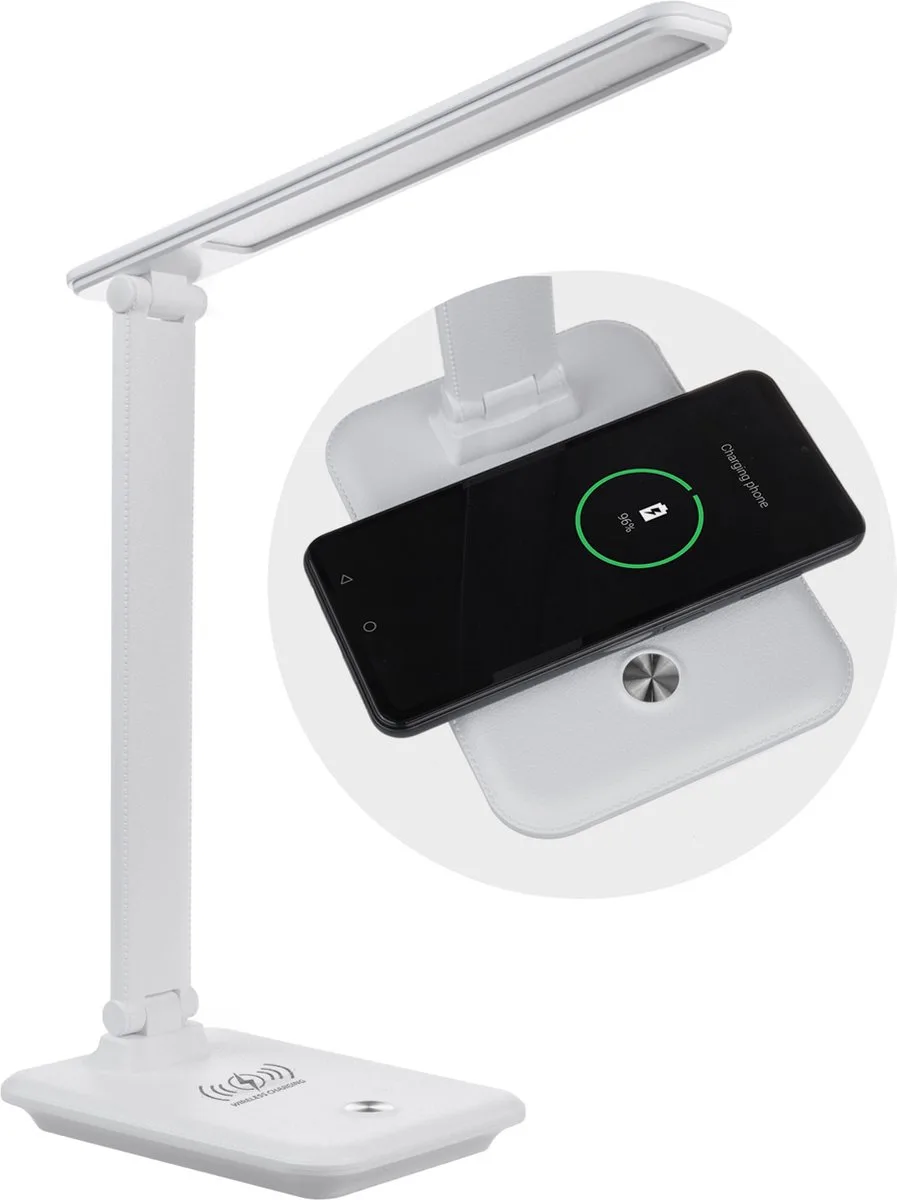 Dimbare LED-bureaulamp 9W met fra Maclean i Hvid – produktbillede