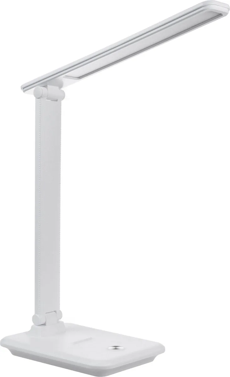 LED - Bureaulamp 9W - Dimbaar - 3 lichtkleuren (3000K / 4500K / 6500K) - Flexibele Arm - Touchbediening fra Maclean i Hvid – produktbillede