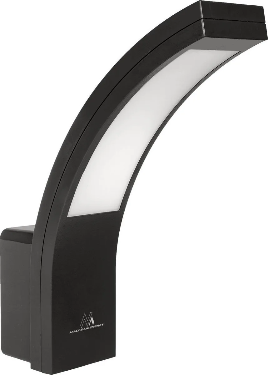 MCE343 B LED lamp - buitenlamp - buitenwandlamp - 800lm - 10W IP54 - zwart, natuurlijk wit (4000K) de Maclean – photo produit