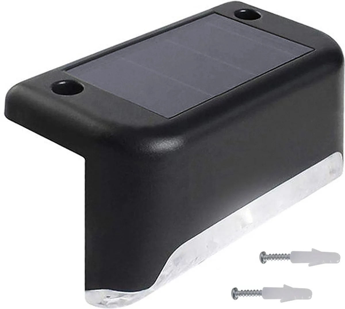 Tuinlamp - Solar LED lampen - IP44, 4000K, Ni-MH 100 mAh - Tuinlampen voor Balkon Trap Buiten - trap lamp - oprit lamp - balkon lamp de Maclean en Noir – photo produit