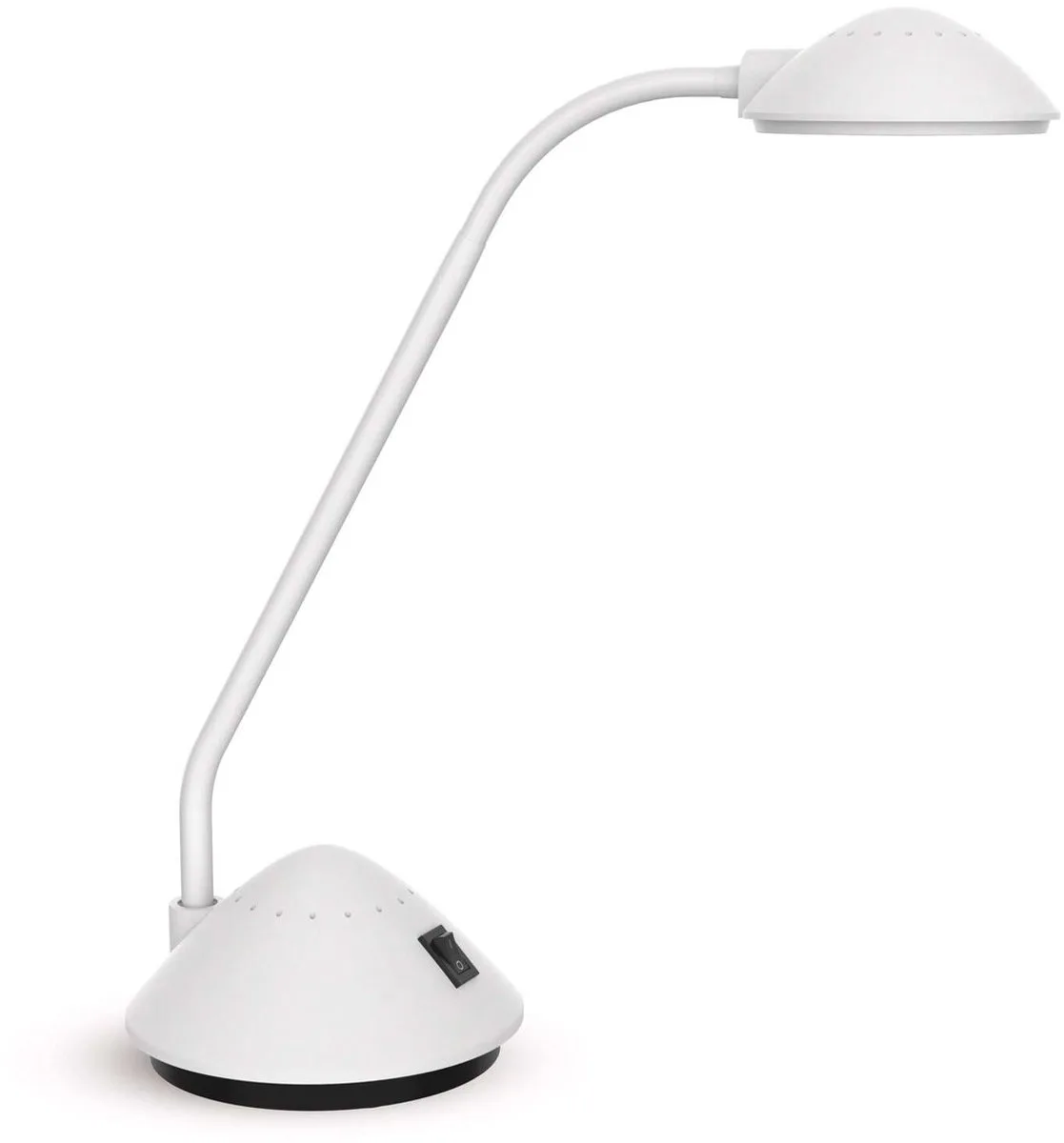 Lampe de bureau MAULarc LED 3.000 K pied debout blanc de Maul en Blanc, Noir – photo produit