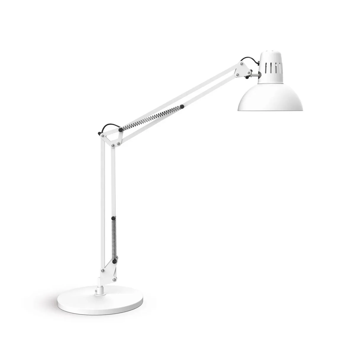 Bureaulamp MAULstudy, staal, hoogte 49 cm fra Maul i Hvid – produktbillede