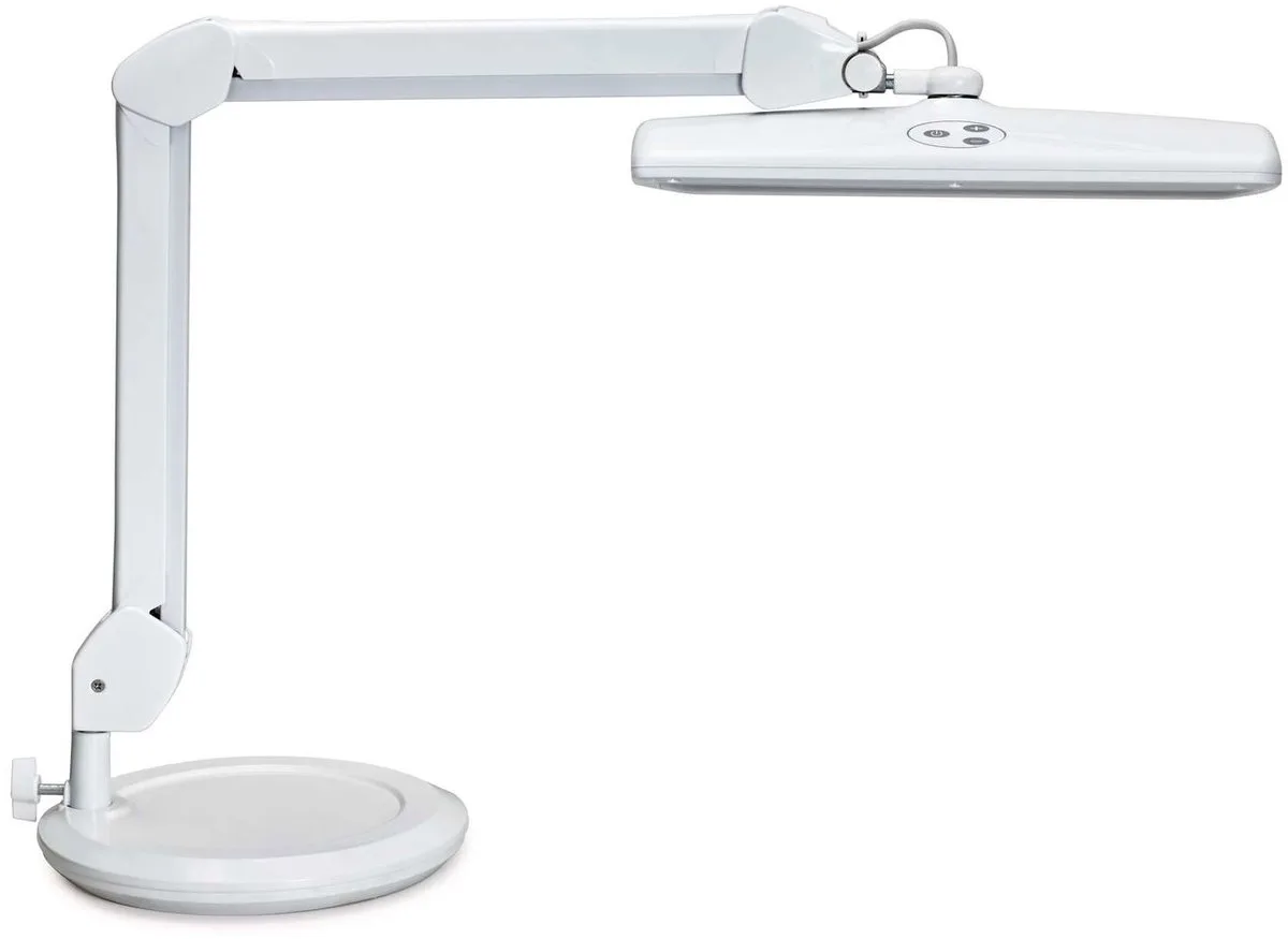 MAULintro Bureaulamp - LED - Kunststof/Metaal - Dimbaar - Kantelbare Arm - Tafellamp från Maul i Vit – produktbild