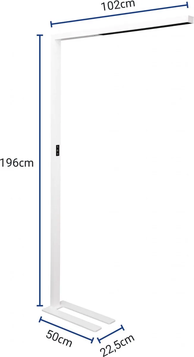 MAULsirius 8259290 Lampadaire à LED avec détecteur de mouvements LED LED intégrée 64 W noir de Maul en Blanc – photo produit