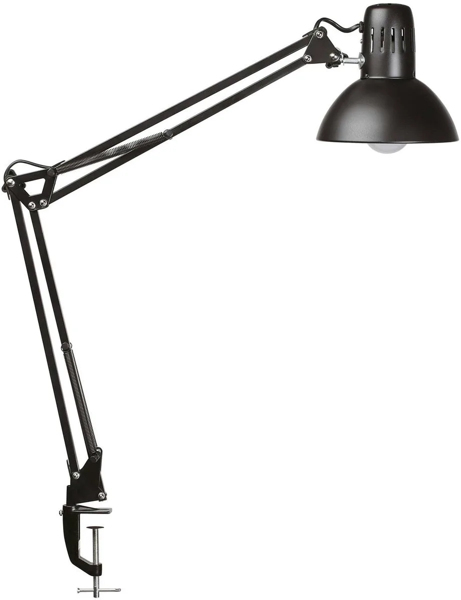 MAULstudy Bureaulamp - LED - Metaal - E27 Fitting - Tafellamp met Klem van Maul in Zwart – productfoto