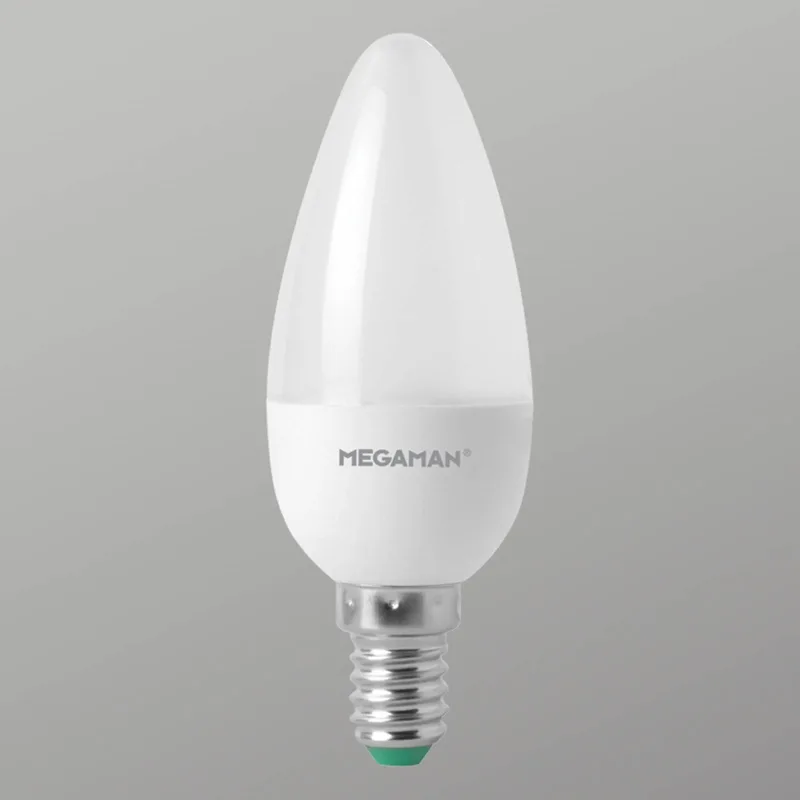 E14 3,5W LED kaarslamp mat 2.800K fra Megaman – produktbillede