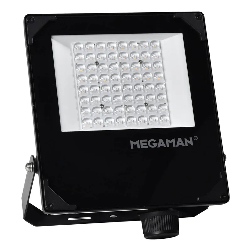 LED-buitenspot Hugo, 50 W, 4000 K, IP66 de Megaman en Noir – photo produit