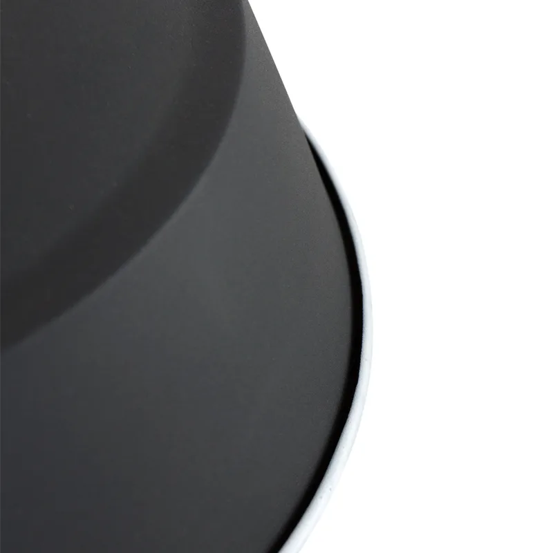 Hanglamp | 42 cm | Eden | E27 | zwart | metaal en stof | industrieel, design, Scandinavisch von Mexlite – Produktfoto 3 von 3